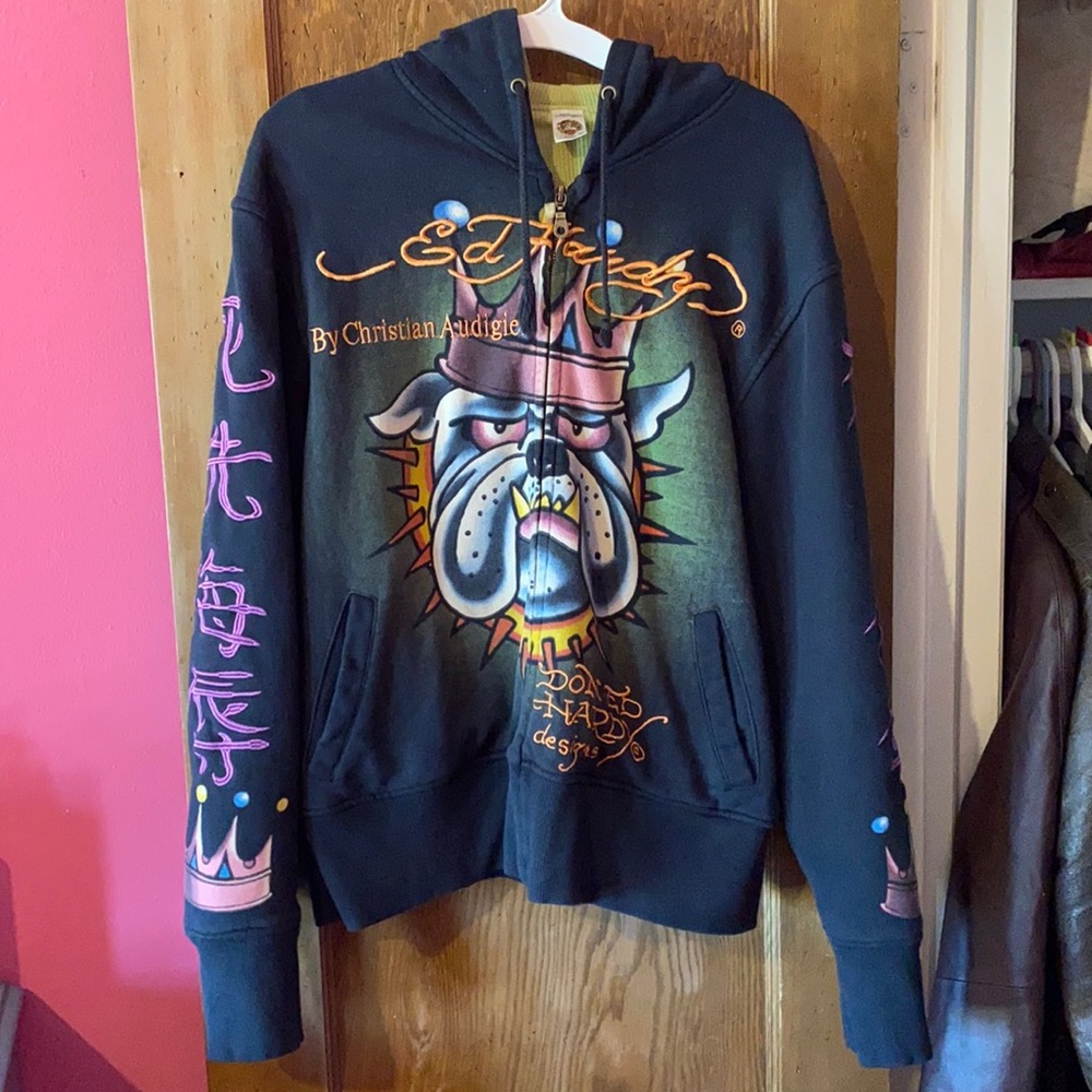 Rare Ed Hardy Zip Up Hoodie